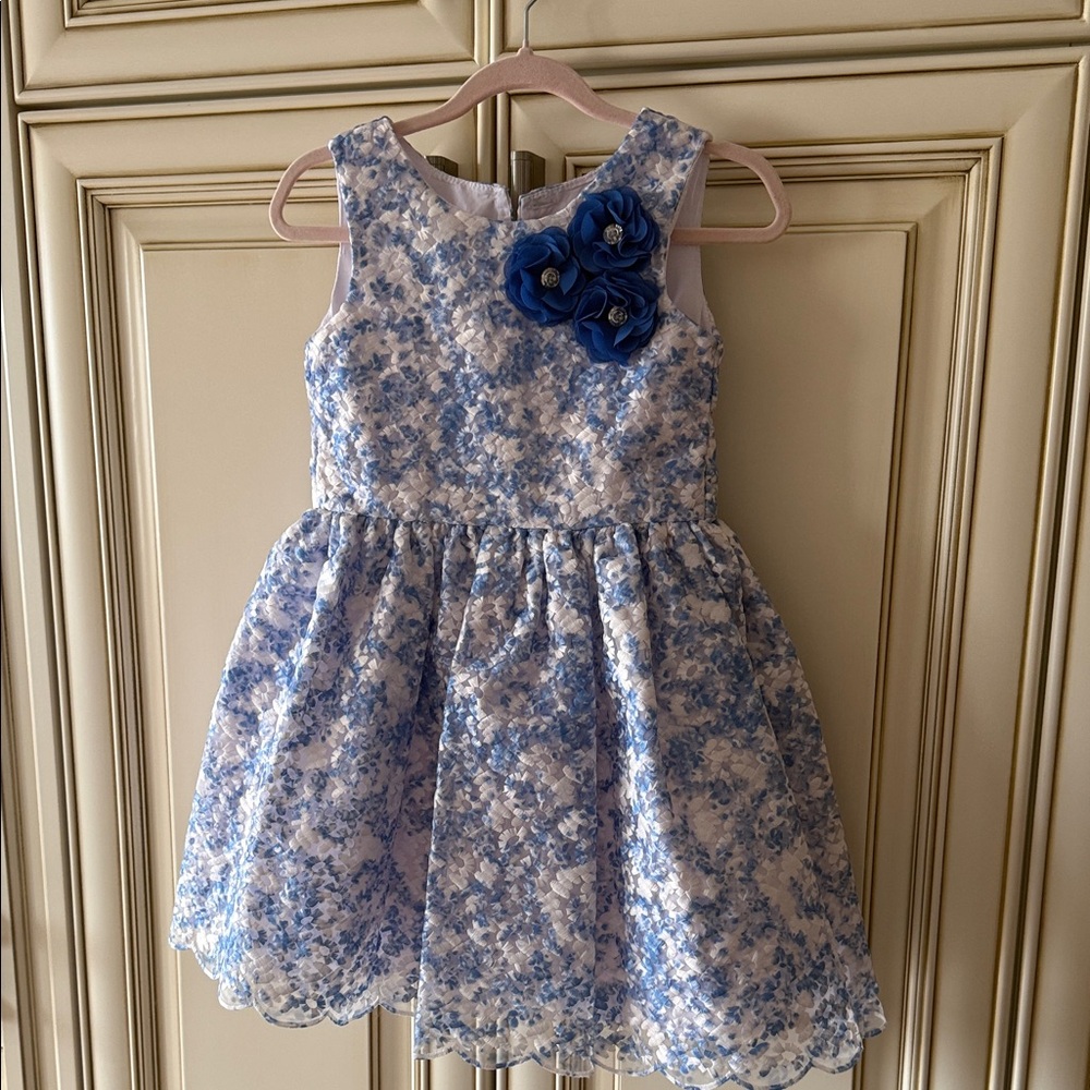 Pippa & Julie Blue and White Floral Dress
